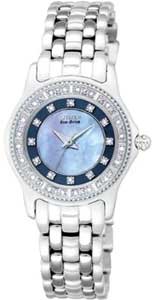 西铁城女式光动能列加钻石手表