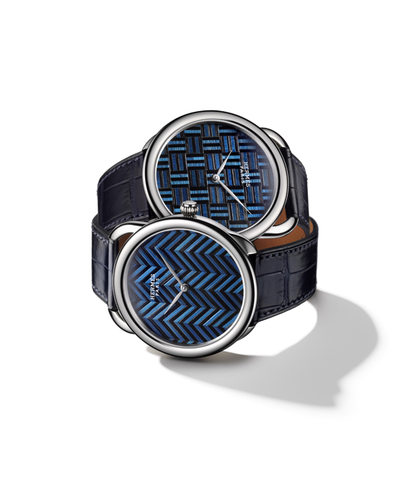 Hermès(爱马仕)新的Arceau腕表-麦杆镶嵌工艺手表