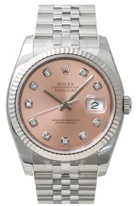 劳力士Rolex-日记型系列 116234-G-63600粉石 男士机械表