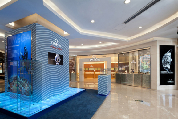 欧米茄海马系列海洋宇宙腕表展在太原王府井百货商场举行