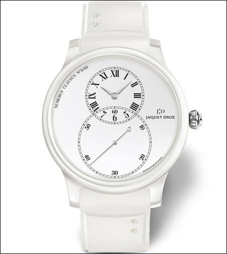 雅克德罗全新优雅白瓷腕表