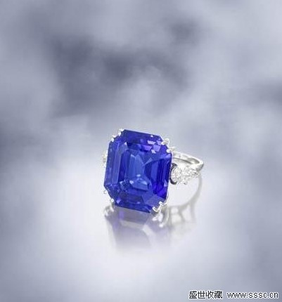 邦瀚斯罕有蓝宝石戒指创近30万港币一克拉纪录