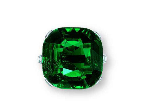 TheCrownofColombia」枕形哥伦比亚祖母绿及钻石戒指