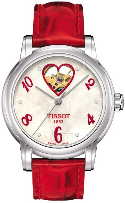 四千元左右好看的女士手表：天梭TISSOT-LADY HEART系列 T050.207.16.116.02 女士机械表