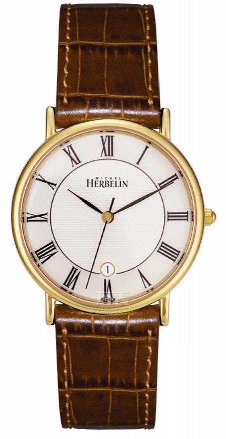 5000元以下适合送男友的圣诞手表:赫柏林-Classic Gents系列 12443/P08GO 男士石英