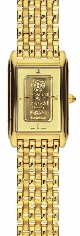 细手腕手表推荐，适合细手腕的方形男士手表：瑞士查梅斯charmex-GOLD INGOT系列 1555 男士石英表