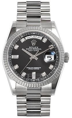劳力士ROLEX-星期日历型系列 118239-A-83209黑石 男士机械表