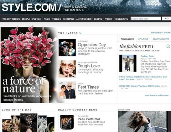 Style.com转型做电商 时尚网站被迫纷纷转型