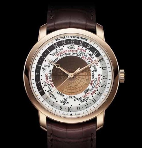 江诗丹顿Traditionnelle世界时腕表 可显示全球 37个时区的时间