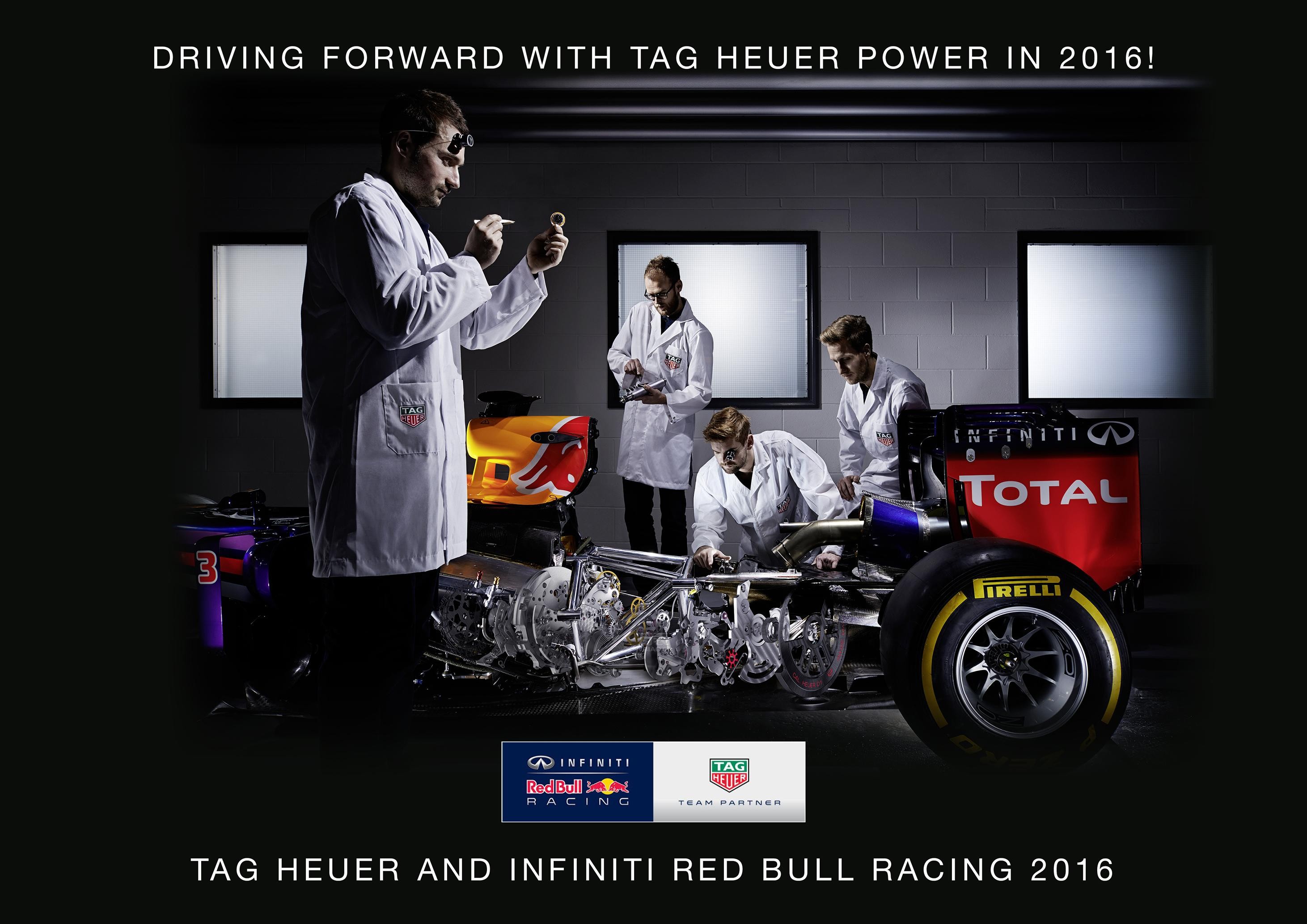 TAG Heuer泰格豪雅签约F1红牛车队 揭幕2016年全新赛车名称