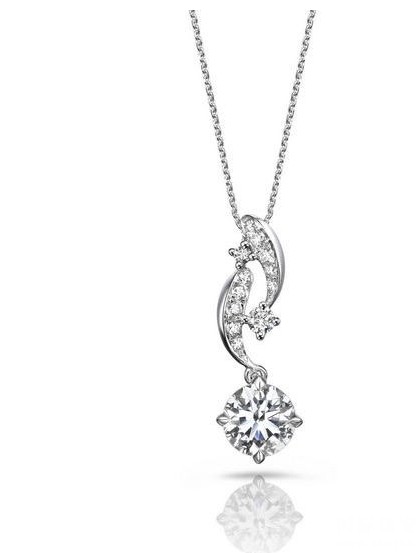 周生生 Infini Love Diamond「全爱钻」婚嫁系列Pt900铂金钻石吊坠以八心八箭之独特光芒向世间证明-你,是自己的女王!