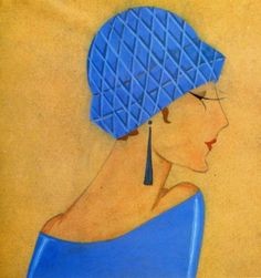 1920年代Lanvin品牌时装插画中出现的长耳环