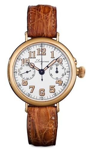 浪琴表以产于1918年的古董时计为原型推出一款蜜色复古腕表