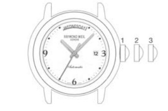 raymondweil 雷蒙威自动上链机械腕表调校日期、星期和设定时间