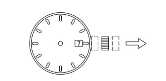 orient东方双狮DJ(40P)腕表时间、日期设置方法