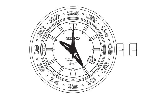 精工5M66(Kinetic 人动电能)腕表时间设定方法（一）