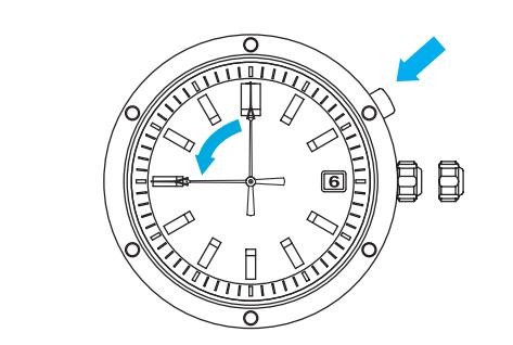 精工腕表6A32(石英机芯)时间、日历、月份和年份设定方法