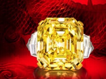 邦瀚斯香港瑰丽珠宝及翡翠首饰拍卖会 罕见22.57克拉天然黄钻