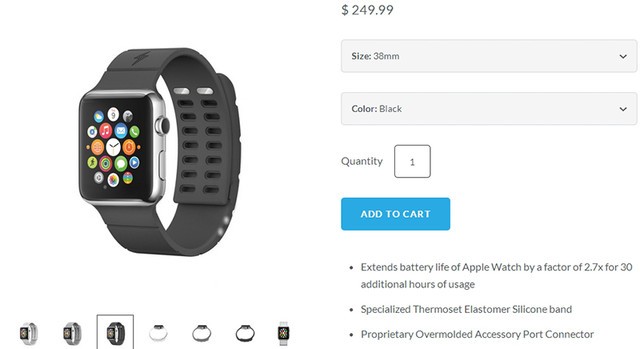 RESERVE STRAP推出了一款Apple Watch配件：具有充电功能的表带，续航时间增加30小时