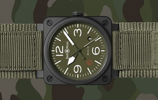柏莱士名表品牌一处BR 03纯正军用款陶瓷腕表