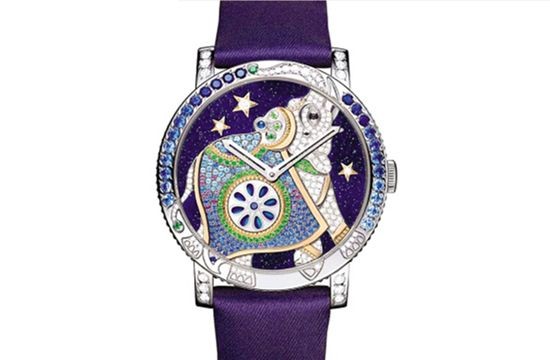 Boucheron Crazy Hathi疯迷大象系列腕表镶嵌56颗沙佛莱石