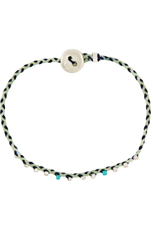 SCOSHA 绿松石、玻璃珠编织友谊手绳 $119