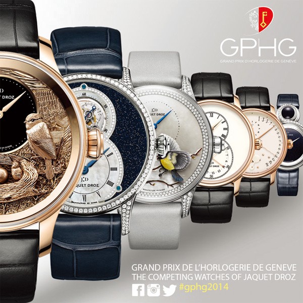 雅克德罗六款腕表入选 GPHG大赏 报时鸟三问表款入围“最佳创新腕表”
