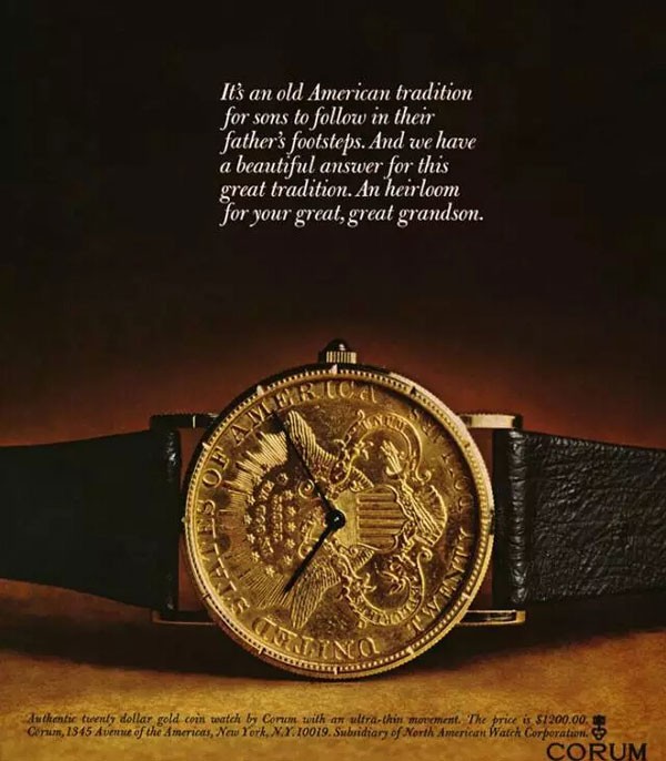 CORUM 推出50周年纪念版金币腕表
