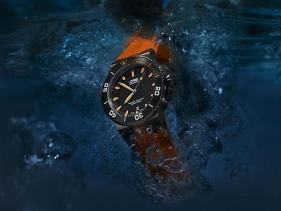 豪利时全新Aquis Date Orange潜水表