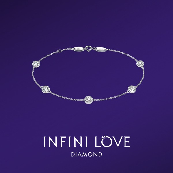 Infini Love Diamond「全爱钻」Iconic 18K白色黄金钻石手链