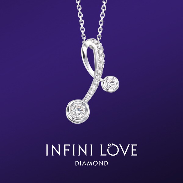 Infini Love Diamond「全爱钻」Iconic 系列18K白色黄金钻石项链