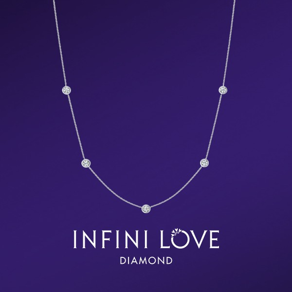 Infini Love Diamond「全爱钻」Iconic 系列18K 白色黄金钻石项链