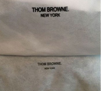 真假thom browne汤姆布朗包装对比